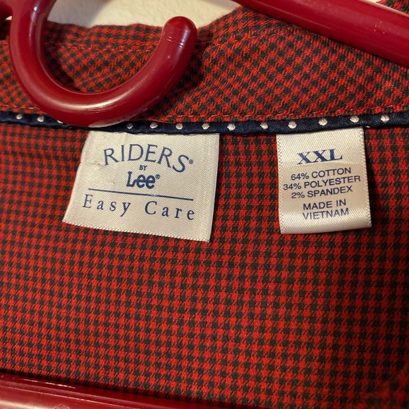 Riders by Lee long sleeve plaid button down shirt size XXL - Picture 3 of 5